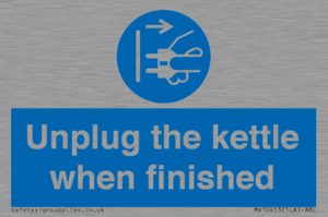 Unplug the kettle when finished